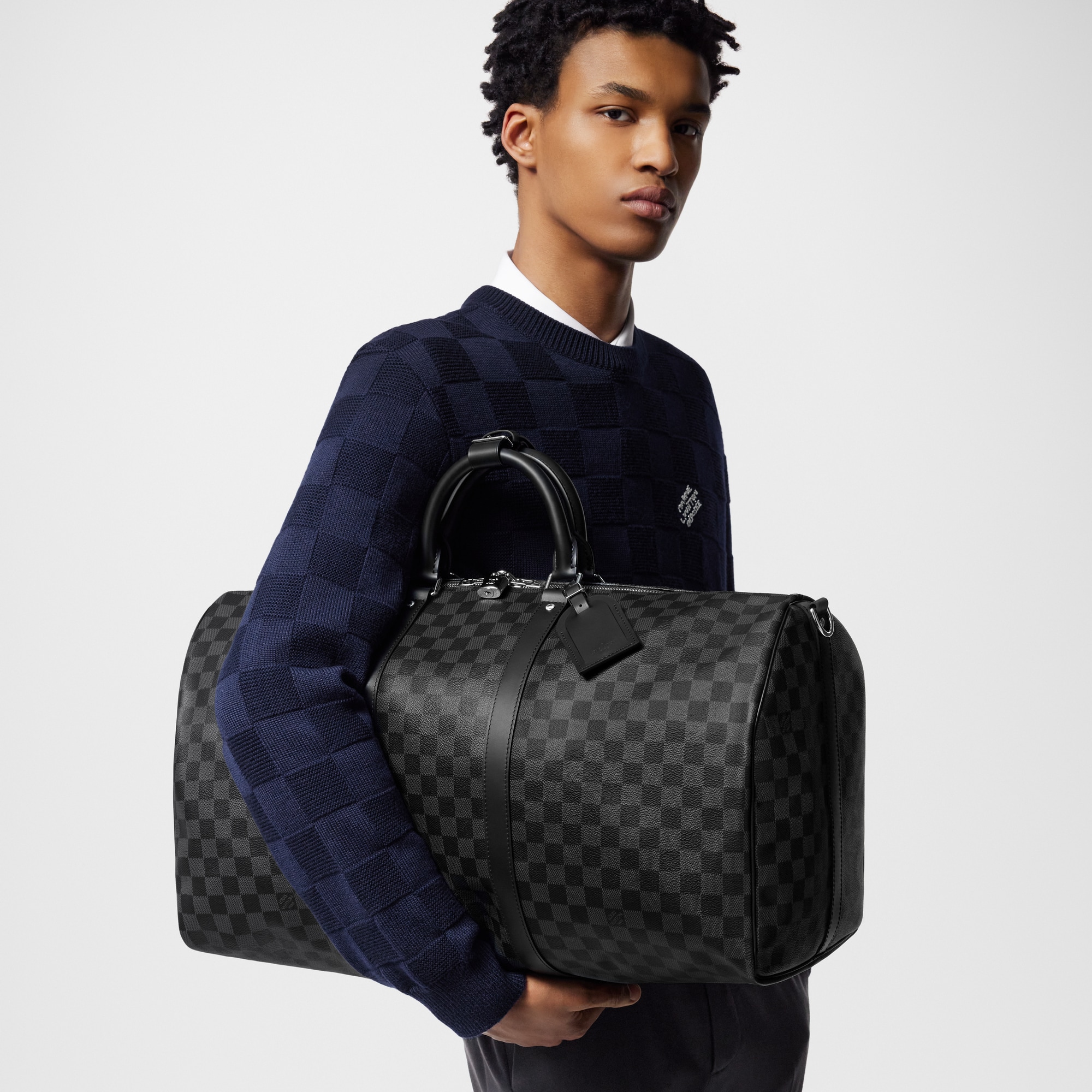 Louis Vuitton モノグラム ボストンバッグ キーポル55 キーポル 55 モン・モノグラム ダミエ・グラフィット｜ルイ・ヴィトン